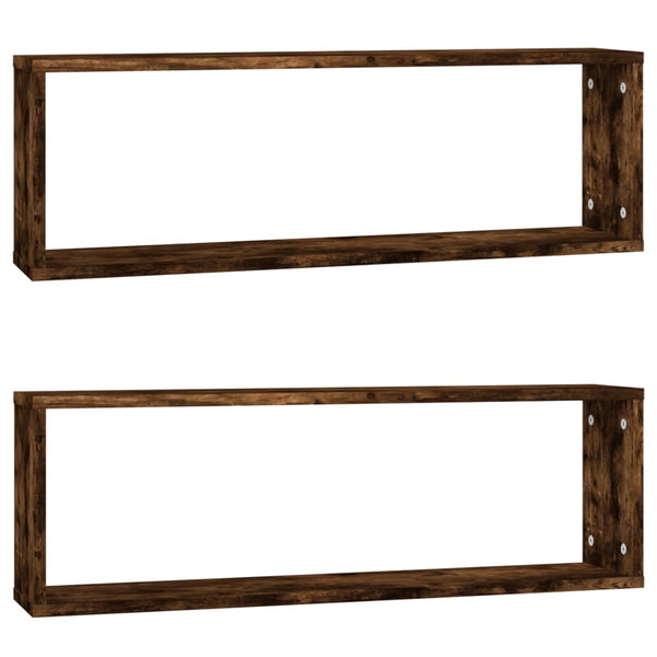 Wandregale 2er Set Räuchereiche 80cm