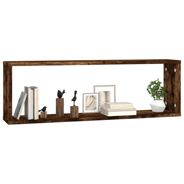 Wandregale 2er Set Räuchereiche 80cm