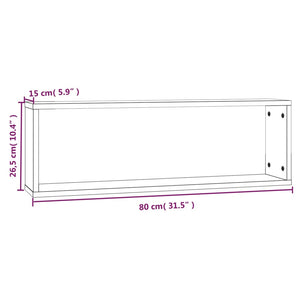 Wandregale 2er Set Räuchereiche 80cm