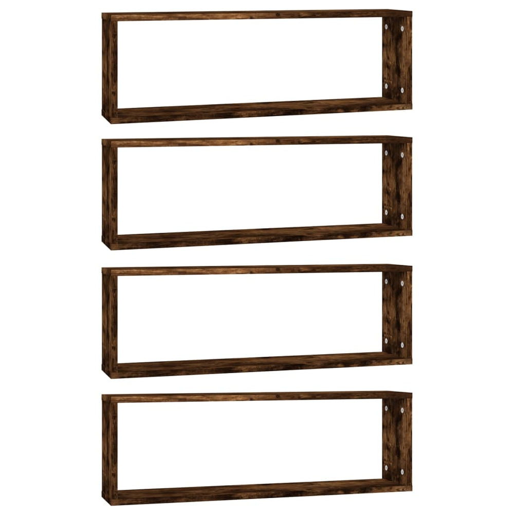 Wandregale 4er Set Räuchereiche 80cm