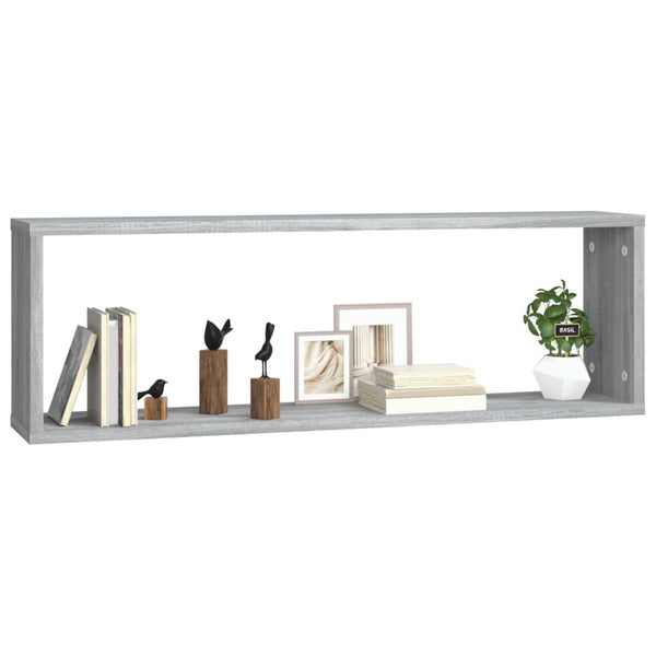 Graue Sonoma Wandregale, 2er Set