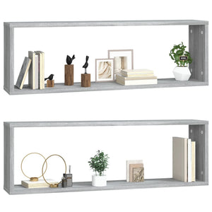 Graue Sonoma Wandregale, 2er Set