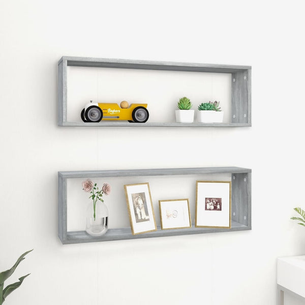 Graue Sonoma Wandregale, 2er Set