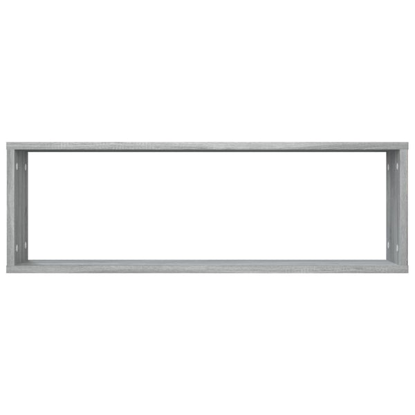 Wandregale Grau Sonoma 80x15x26,5 cm, 4er-Set