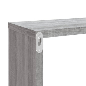 Wandregale Grau Sonoma 80x15x26,5 cm, 4er-Set