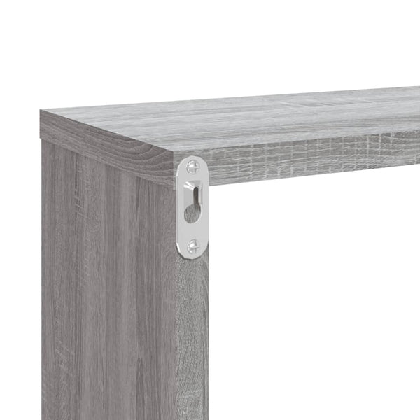 Wandregale Grau Sonoma 80x15x26,5 cm, 4er-Set