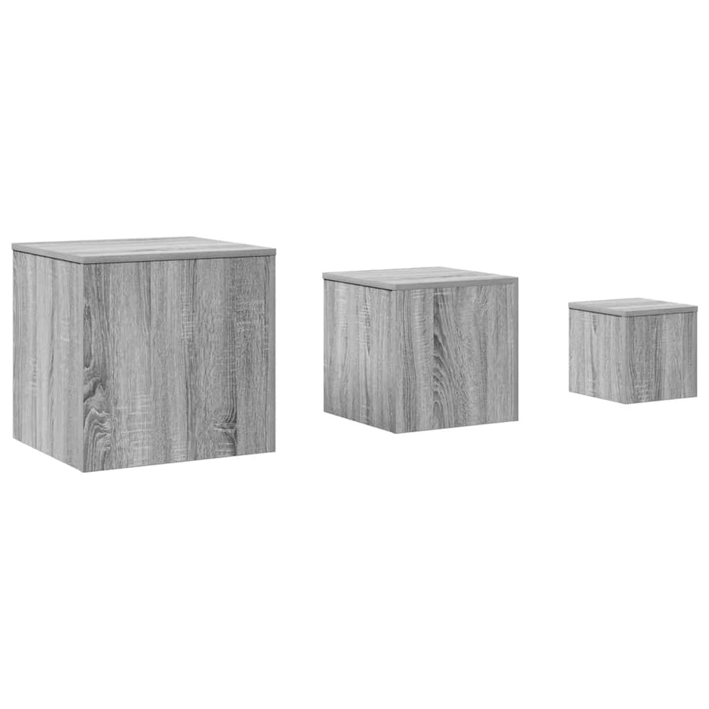 Beistelltische 3er Set, Grau Sonoma