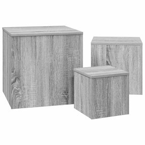 Beistelltische 3er Set, Grau Sonoma