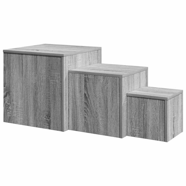 Beistelltische 3er Set, Grau Sonoma