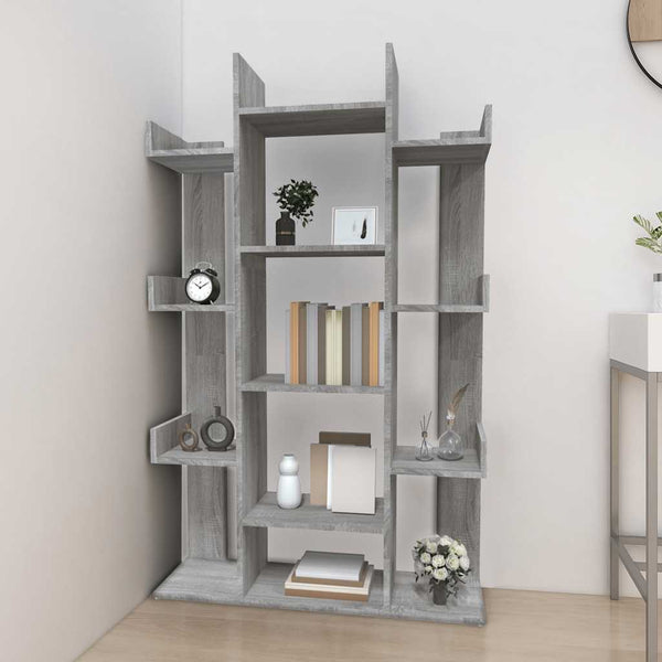 Bücherregal Grau Sonoma 86x140 cm