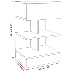 Nachttisch Grau Sonoma 40x35x65 cm