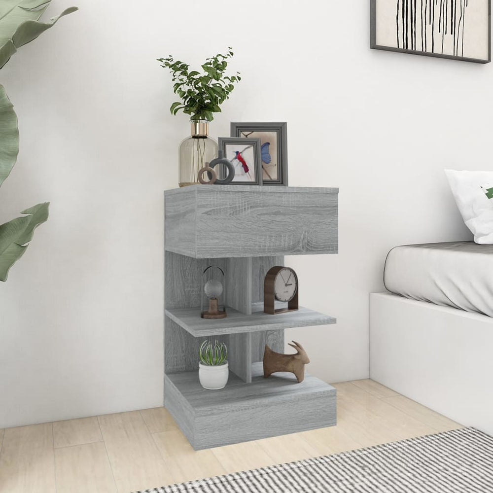 Nachttisch Grau Sonoma 40x35x65 cm