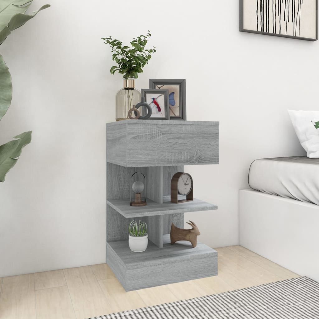 Nachttisch Grau Sonoma 40x35x65 cm