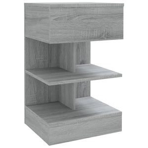 Nachttische 2er Set Grau Sonoma 40x35x65 cm