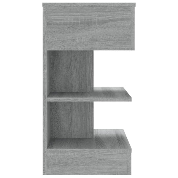 Nachttische 2er Set Grau Sonoma 40x35x65 cm