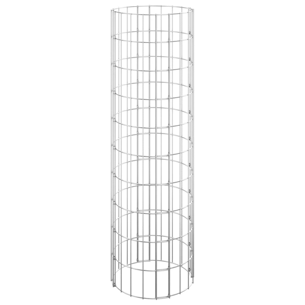 Gabionen-Säule Rund Verzinkter Stahl Ø30x100 cm