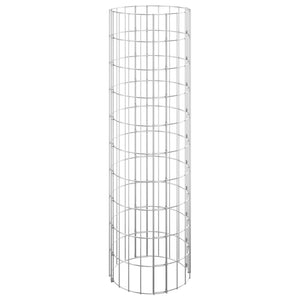 Gabionen-Säule Rund Verzinkter Stahl Ø30x100 cm