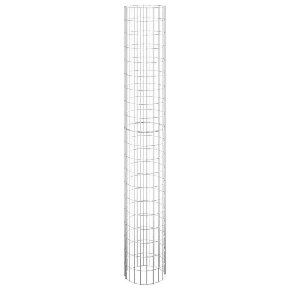 Gabionen-Säule Rund Verzinkter Stahl Ø30x200 cm