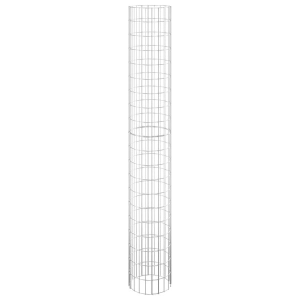Gabionen-Säule Rund Verzinkter Stahl Ø30x200 cm