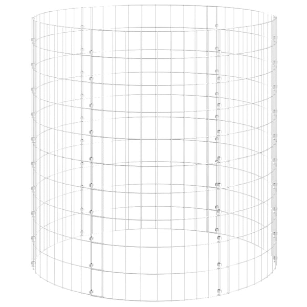 Gabionen-Säule Rund Verzinkter Stahl Ø100x100 cm