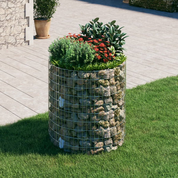 Gabionen-Säule Rund Verzinkter Stahl Ø100x100 cm