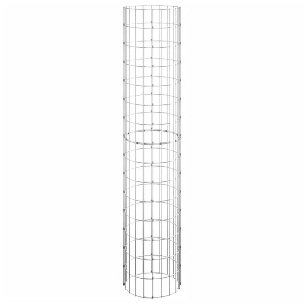 vidaXL Jardinières surélevées gabions 3 pcs. Rond Acier galvanisé Ø30x150 cm