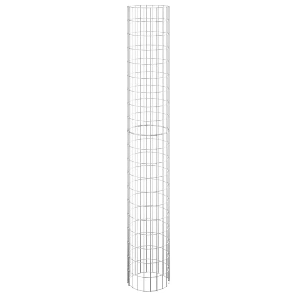 Gabionen-Hochbeete 3 Stk. Rund Verzinkter Stahl Ø30x200 cm
