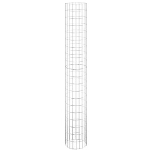 Gabionen-Hochbeete 3 Stk. Rund Verzinkter Stahl Ø30x200 cm