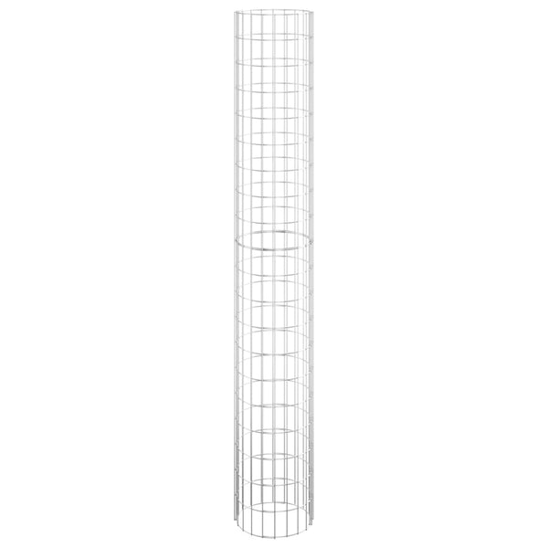 Gabionen-Hochbeete 3 Stk. Rund Verzinkter Stahl Ø30x200 cm