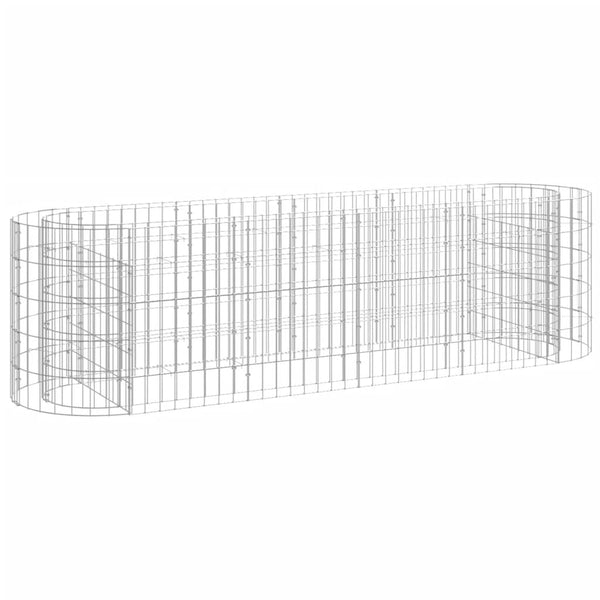 Gabionen-Hochbeet Verzinktes Eisen 190x50x50 cm
