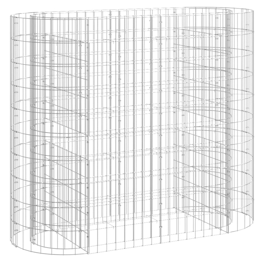 Gabionen-Hochbeet Verzinktes Eisen 120x50x100 cm