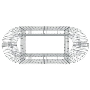 Gabionen-Hochbeet Verzinktes Eisen 120x50x100 cm