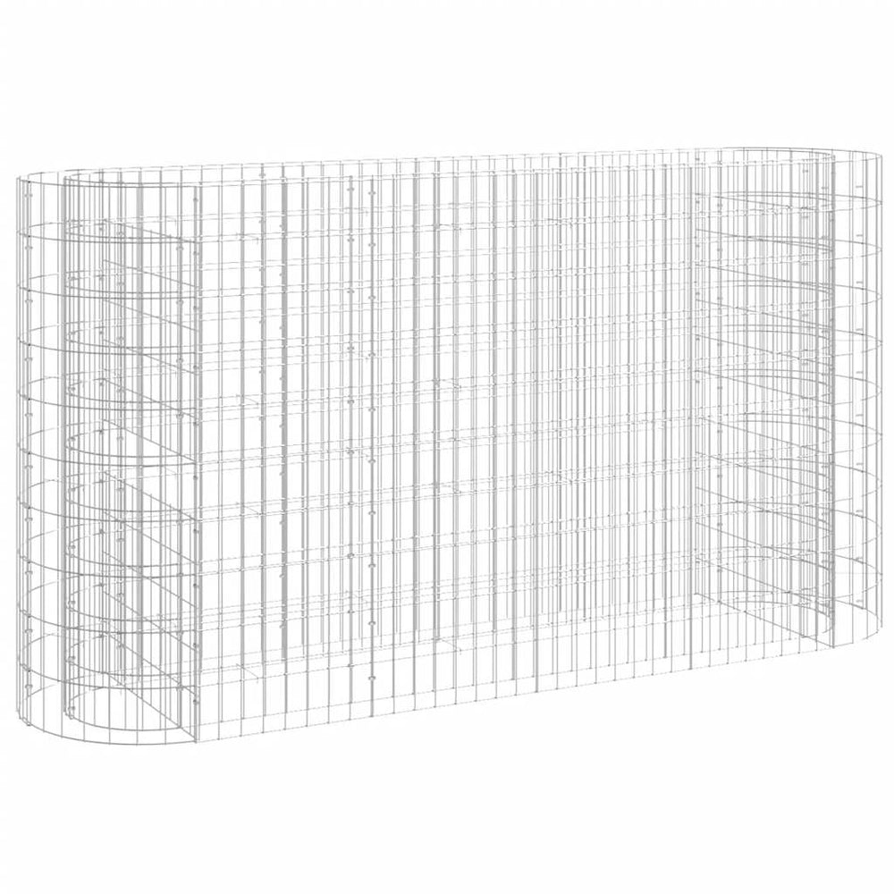Gabionen-Hochbeet Verzinktes Eisen 190x50x100 cm