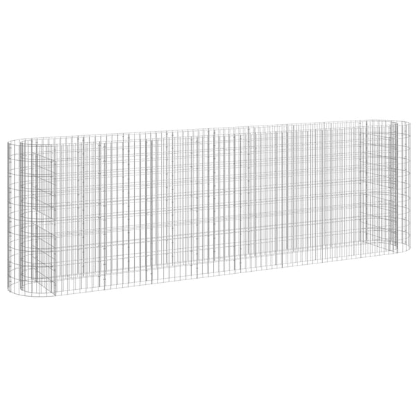Gabionen-Hochbeet Verzinktes Eisen 330x50x100 cm