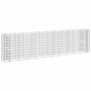 Gabionen-Hochbeet Verzinktes Eisen 400x50x100 cm