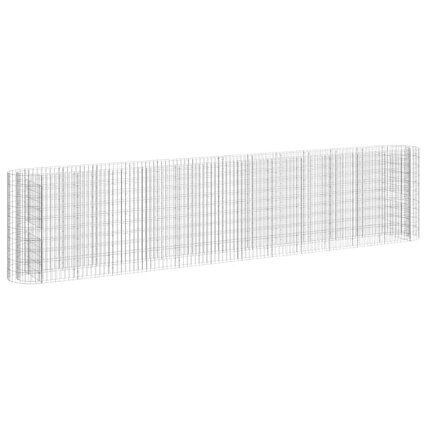 Gabionen-Hochbeet Verzinktes Eisen 470x50x100 cm