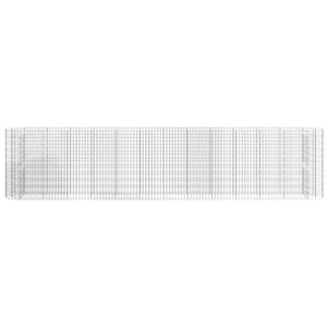 Gabionen-Hochbeet Verzinktes Eisen 470x50x100 cm