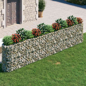 Gabionen-Hochbeet Verzinktes Eisen 470x50x100 cm