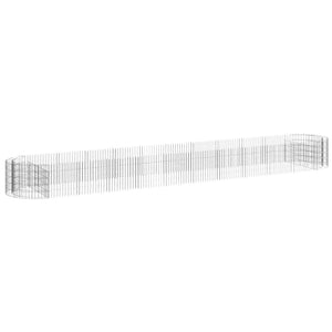 Gabionen-Hochbeet Verzinktes Eisen 600x100x50 cm