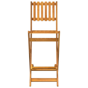 vidaXL Tabourets de bar de jardin pliants 2 pcs Bois d'acacia massif