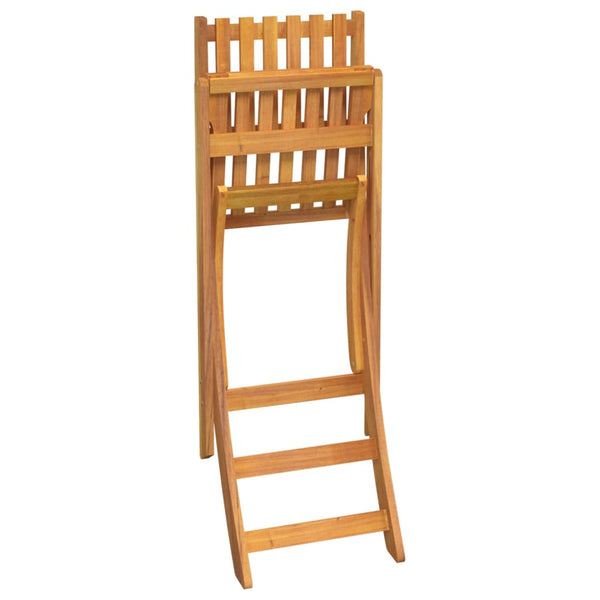 vidaXL Tabourets de bar de jardin pliants 2 pcs Bois d'acacia massif