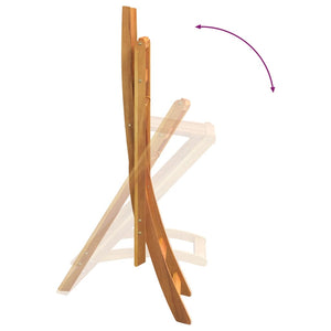 vidaXL Tabourets de bar de jardin pliants 2 pcs Bois d'acacia massif