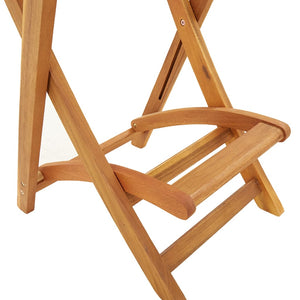 vidaXL Tabourets de bar de jardin pliants 2 pcs Bois d'acacia massif