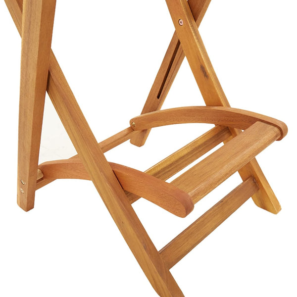 vidaXL Tabourets de bar de jardin pliants 2 pcs Bois d'acacia massif