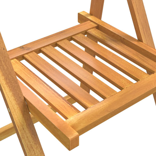 Klappbare Gartenstühle 4er Set Akazie Massivholz