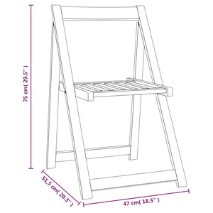 Klappbare Gartenstühle 4er Set Akazie Massivholz