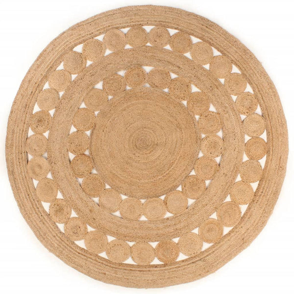 Jute Teppich Geflochten Rund, 180 cm