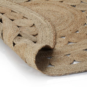 Jute Teppich Geflochten Rund, 180 cm