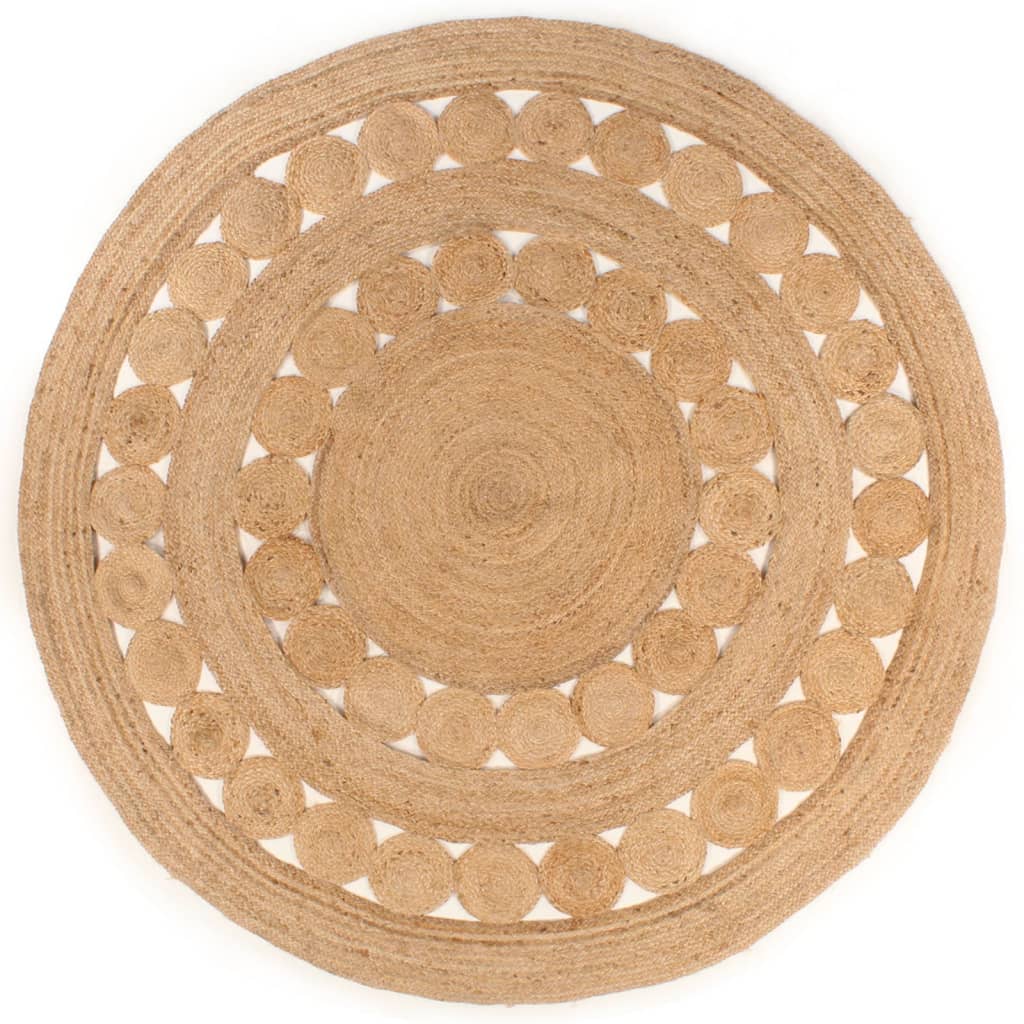 Jute Teppich Geflochten Rund 240cm