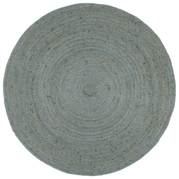 Handgefertigter Jute Teppich, Rund, Olivgrün, 180cm